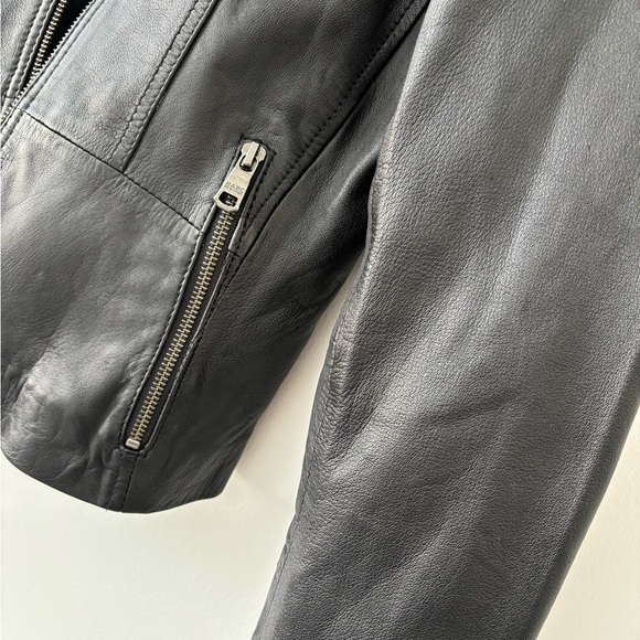 NWOT Marc New York Black Leather Moto Jacket M - Picture 5 of 13
